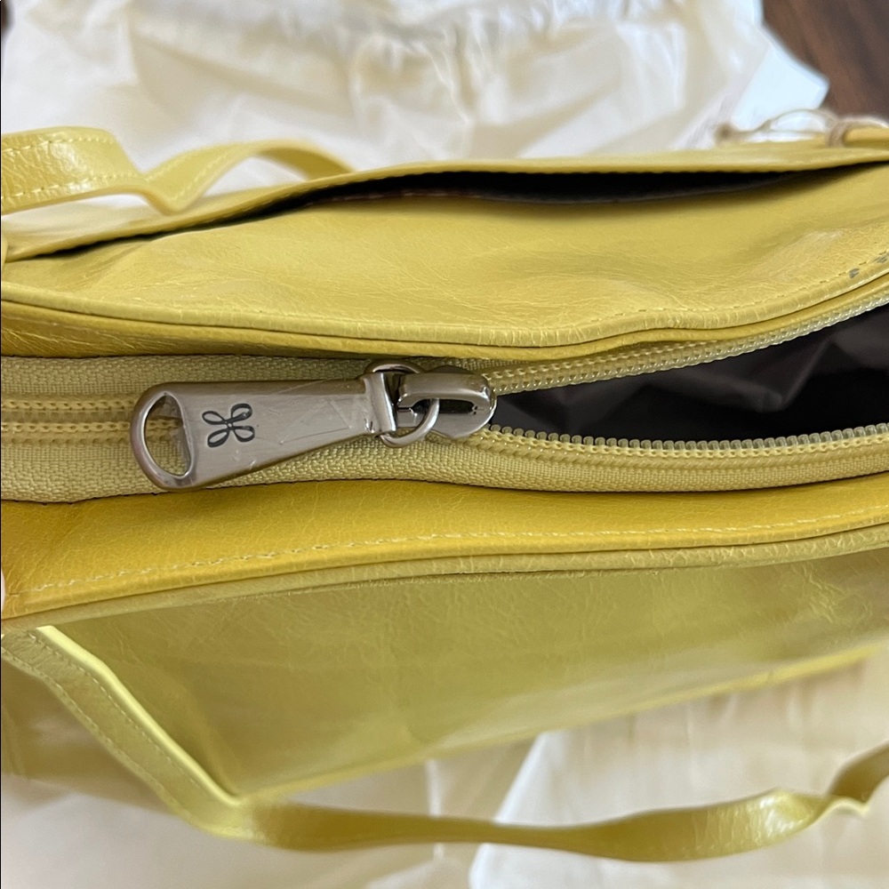 HOBO Leather Tote in Lemon Yellow - Picture 4 of 10